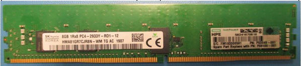 Picture of 8GB 1Rx8 PC4-2933Y DIMM