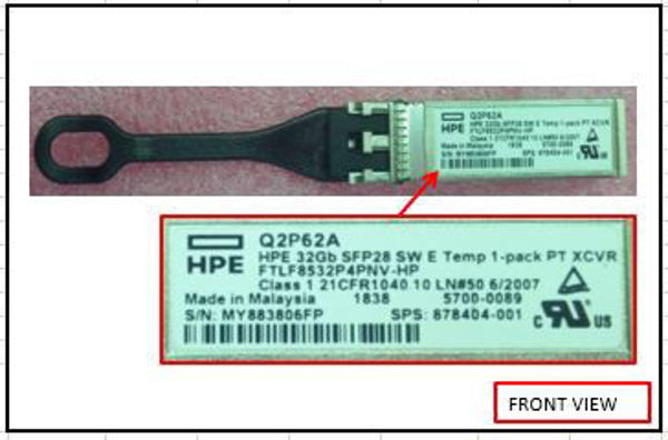 Picture of 32Gb SFP28 SW E Temp TRANSCEIVER